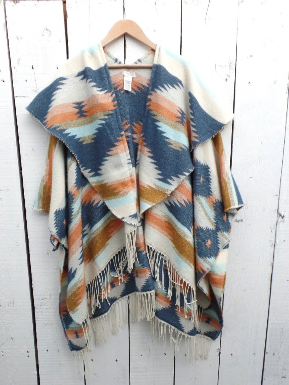 Free People Crossroads Oversized Poncho One Size EUC - Picture 5 of 9